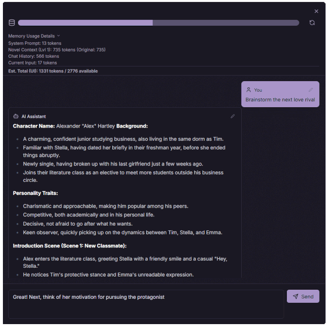 AI Chat for Brainstorming (Dark)