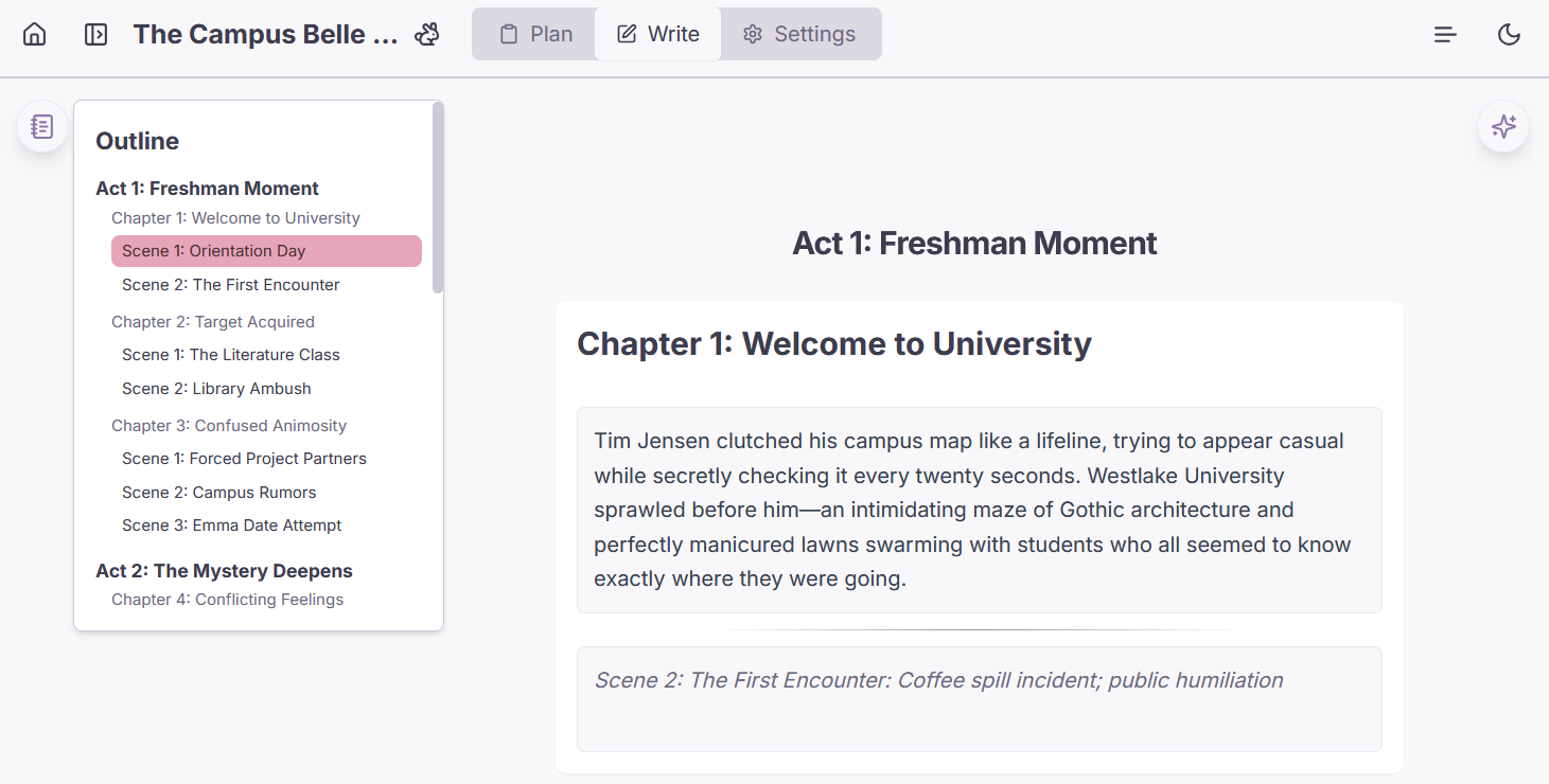 Concept Cache and Writing Environment