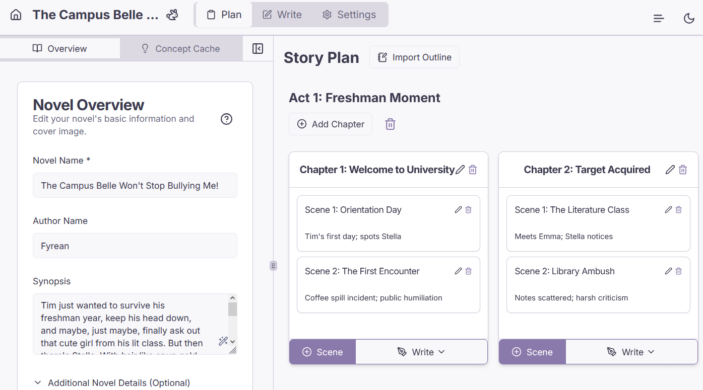 Novel Overview and Planning Interface